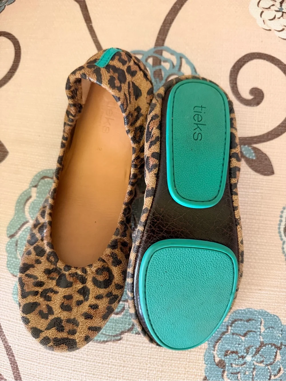 Tieks Leopard Print Flats Girls Size 2
